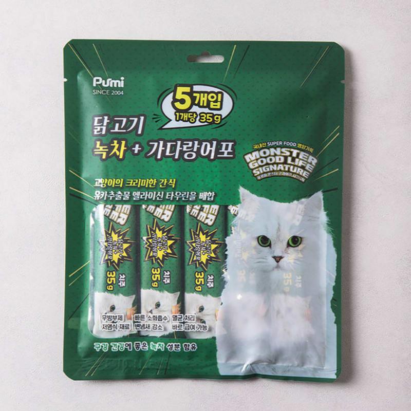 [Pet] Monster Good Life Cat Snack курица и зеленый чай 35 г 5 упаковок