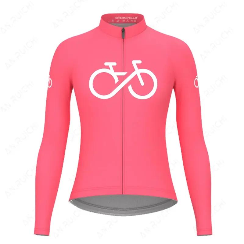 Autumn Long Sleeves Cycling Jerseys Breathable Quick Dry Bicycle Jersey Womens Outdoor Sport Mountain Road Bike Cycling Clothing