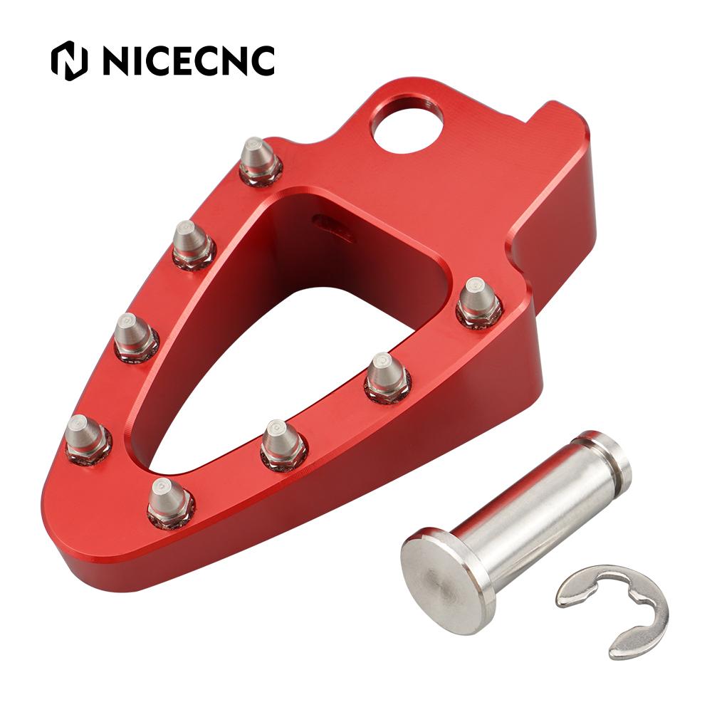 NICECNC Enlarged Rear Brake Pedal Step Tip Plate For Honda XR650L 1993-2024 2023 2022 2021 2020 2019 2018 2017 Billet Aluminum