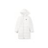 Embroidered Logo Hooded Mid-Length Down Jacket Women Outerwear White VN0A4BFTWHT