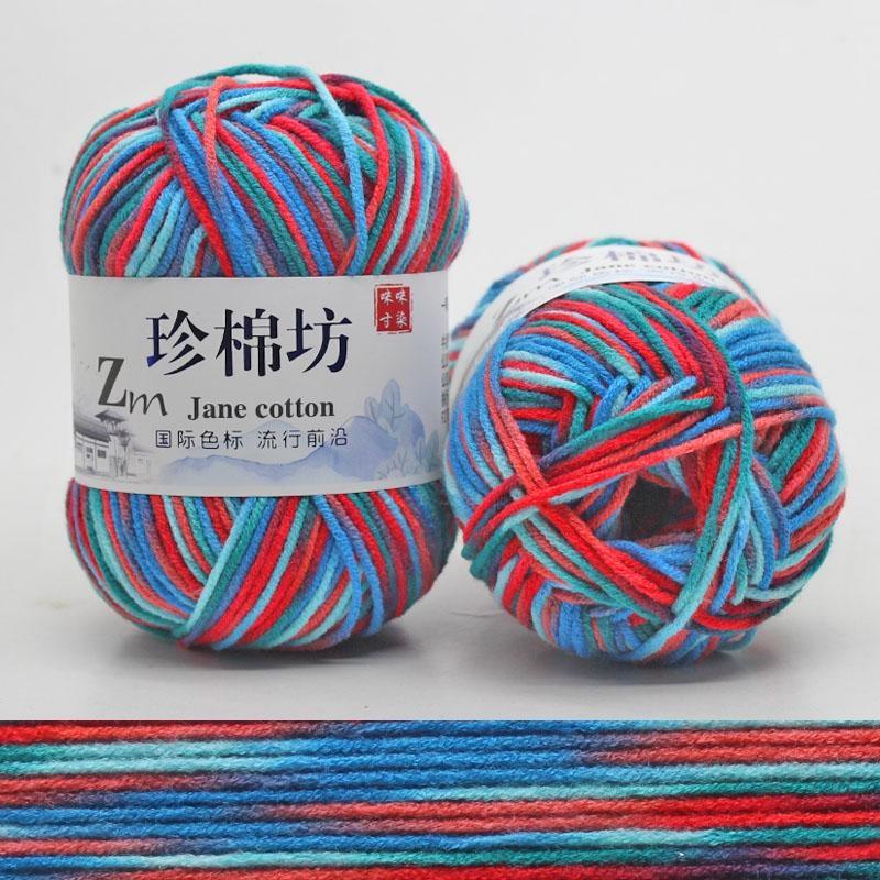 10 шт. Конфетный цвет DIY Плетеная корзина Хлопковая пряжа Ручное вязание Крючком Плед Тряпичная кукла Пряжа для вязания крючком