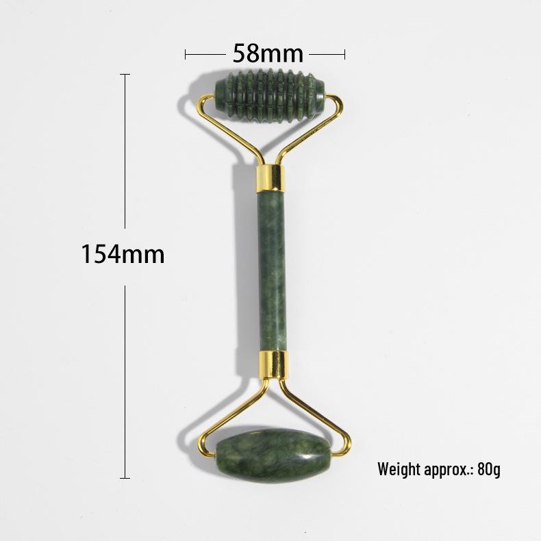 Нефритовый массажный набор: Роллер, Палочка Сюю, Рог для лица, Доска Гуа Ша