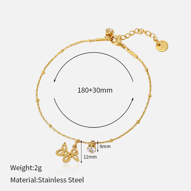 Simple light luxury titanium steel bracelet women's fashion versatile and non-fading 18k high-end gold stainless steel jewelry
