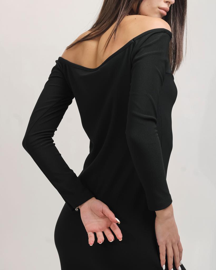 Платье длинное MZR 21163 S черное