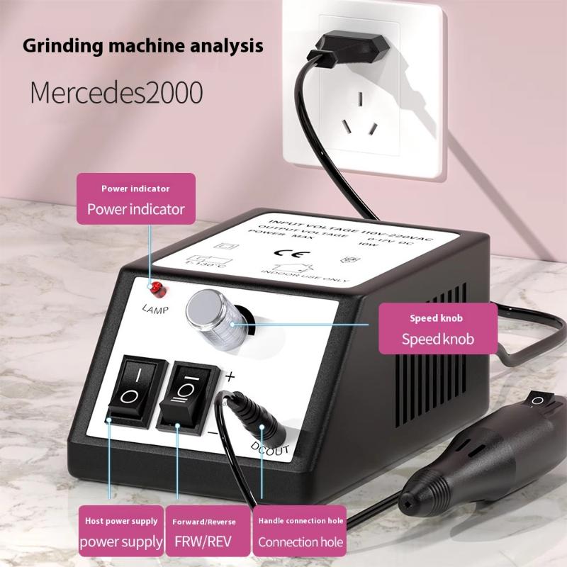 Портативная машинка для маникюра и педикюра, электрический набор насадок для полировки ногтей для гель-лака, профессиональный инструмент для маникюра, салонное оборудование