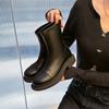 Stretch Thin Boots New Retro Women's Ankle Boots British Style Spring and Autumn Round Toe Thin Boots