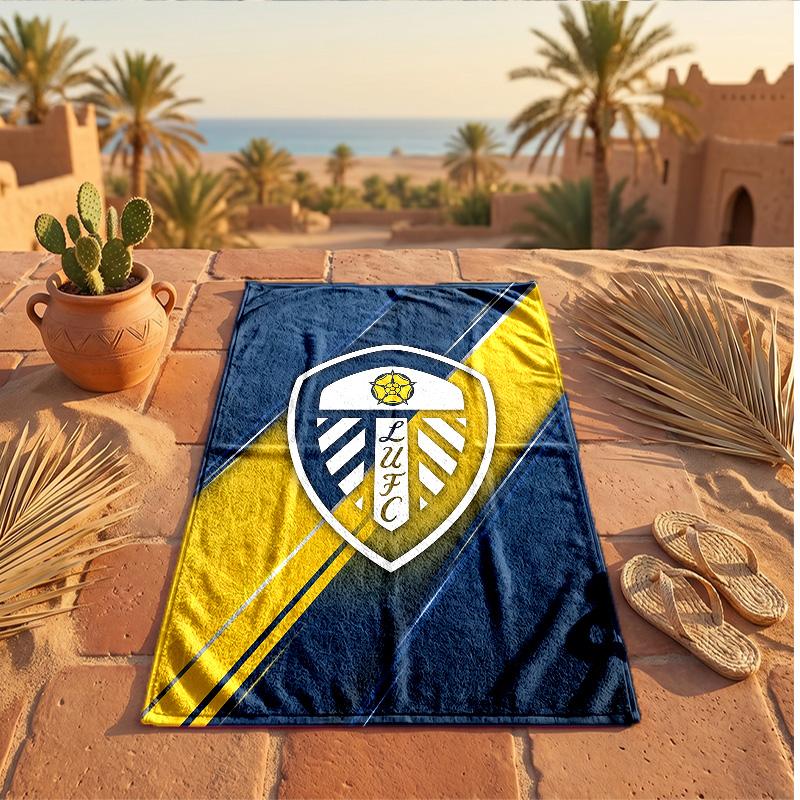Тематическое пляжное полотенце Leeds United Мягкое Быстрое?Сухое полотенце для летнего пляжного отдыха и плавания