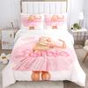 3Pcs Pink Barbie Movie Star Bedding Sets For All Sizes New 3D Printed Bed Cover Comforter Duvet Cover Pillowcase Bedroom Decoration