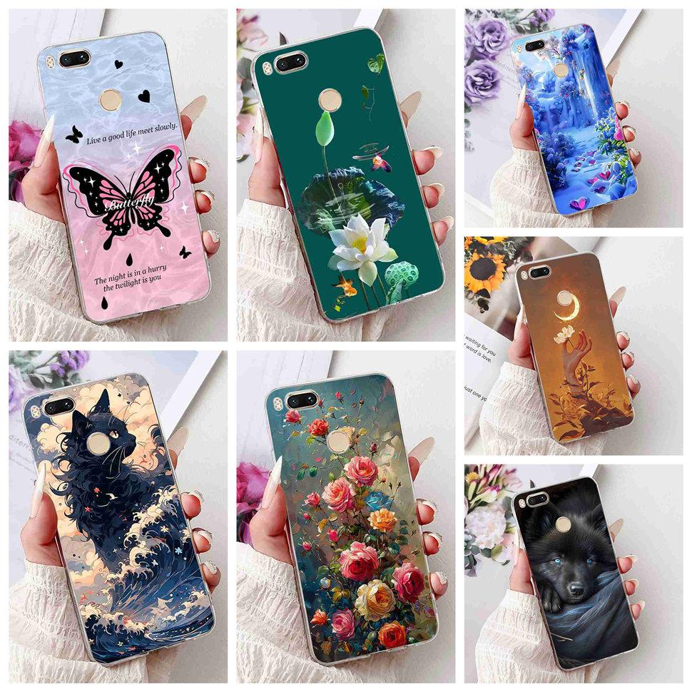 Чехол для Xiaomi Mi A1 MDG2 MDI2, модная расписная крышка из мягкого силикона TPU для Xiaomi Mi A1 Mi 5X 5.5", разноцветный цветочный чехол для телефона
