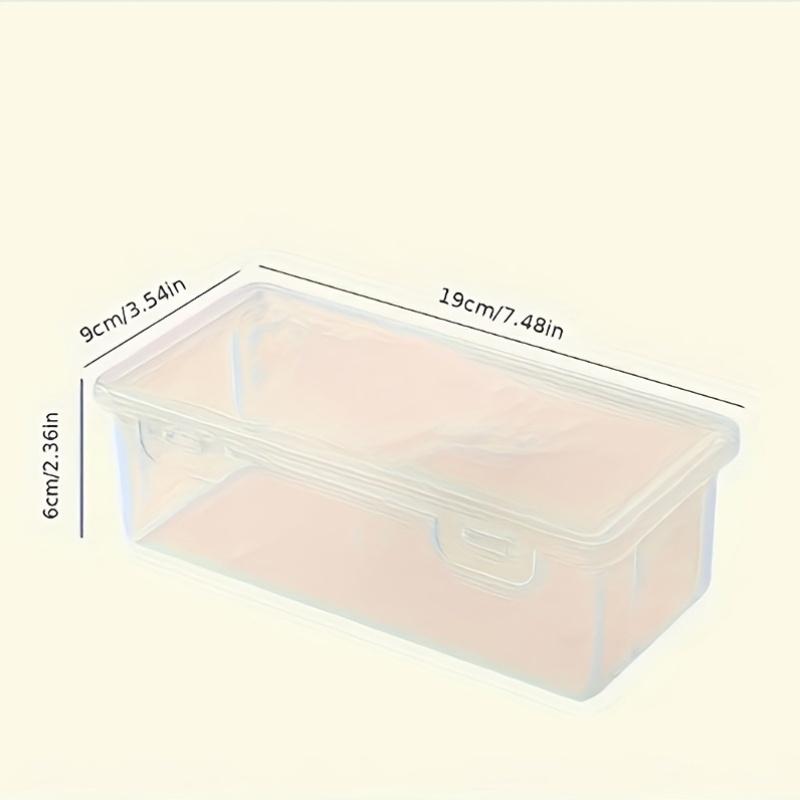 4pcs Large Clear PP Storage Boxes with Lids, Lightweight, Unfinished Finish, for Office and School Supplies Organizer