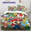Hide Mario Tube Bedding Quilt Set Quilt Cover Pillowcase Home Decoration Birthday Gift (1 * duvet cover + 2 * pillowcase, without core)