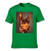 Unisexs Cotton Tshirt Stylized Brown Doberunisex Graphic Print Casual Crew Neck Short Sleeve Tee For Dog Lovers
