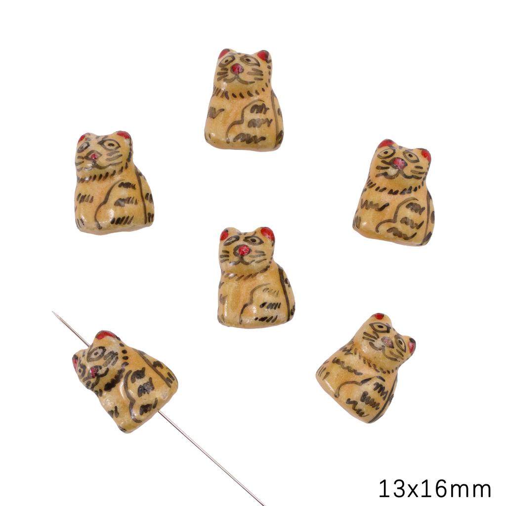 Керамические расписанные вручную бусины для милых животных-подвесок для браслетов, ожерелий и ювелирных изделий своими руками