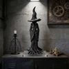 12 inch 8-inch Gothic Witch Statue - Black Gold Gothic Design, suitable for witch themed parties and Gothic style home decor