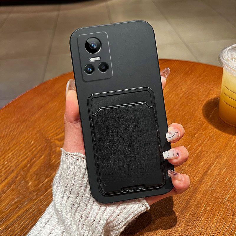 Realme Gtneo3 Mobile Phone Case Soft Silicone Protective Case Creative Bracket Creative Tide Card Bag