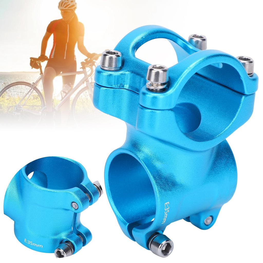 LUNJE 31.8x35mm Bike Handlebar Short Stem Riser Aluminum Alloy Hollow Stem