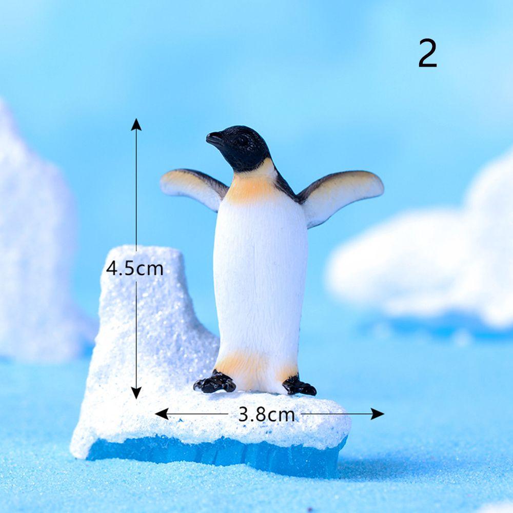 Cute Mini Animal Statue Miniature Model Micro Iceberg Series Resin Ornaments Handcraft Figurine