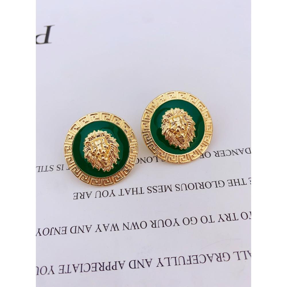 Женские серьги с преувеличенной головой льва, модные и качественные украшения из сплава