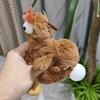 Плюшевый кулон в виде курицы, несущей яйца, пищащий плюшевый кулон, кулон для школьной сумки, рюкзака