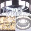 Modern Round LED Crystal Ceiling Light Small Ceiling Chandelier with Switch Control for Corridor Kitchen Use