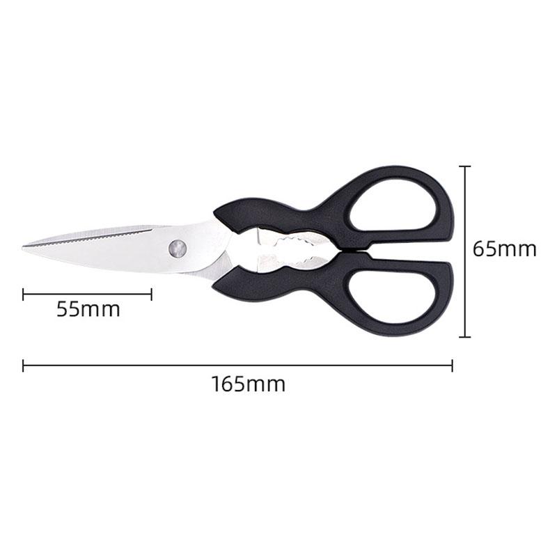 Stainless Steel Blade ABS Handle Multi Barbecue Clips Gourd Household Kitchen Scissors With Beer Opener Nutcracker