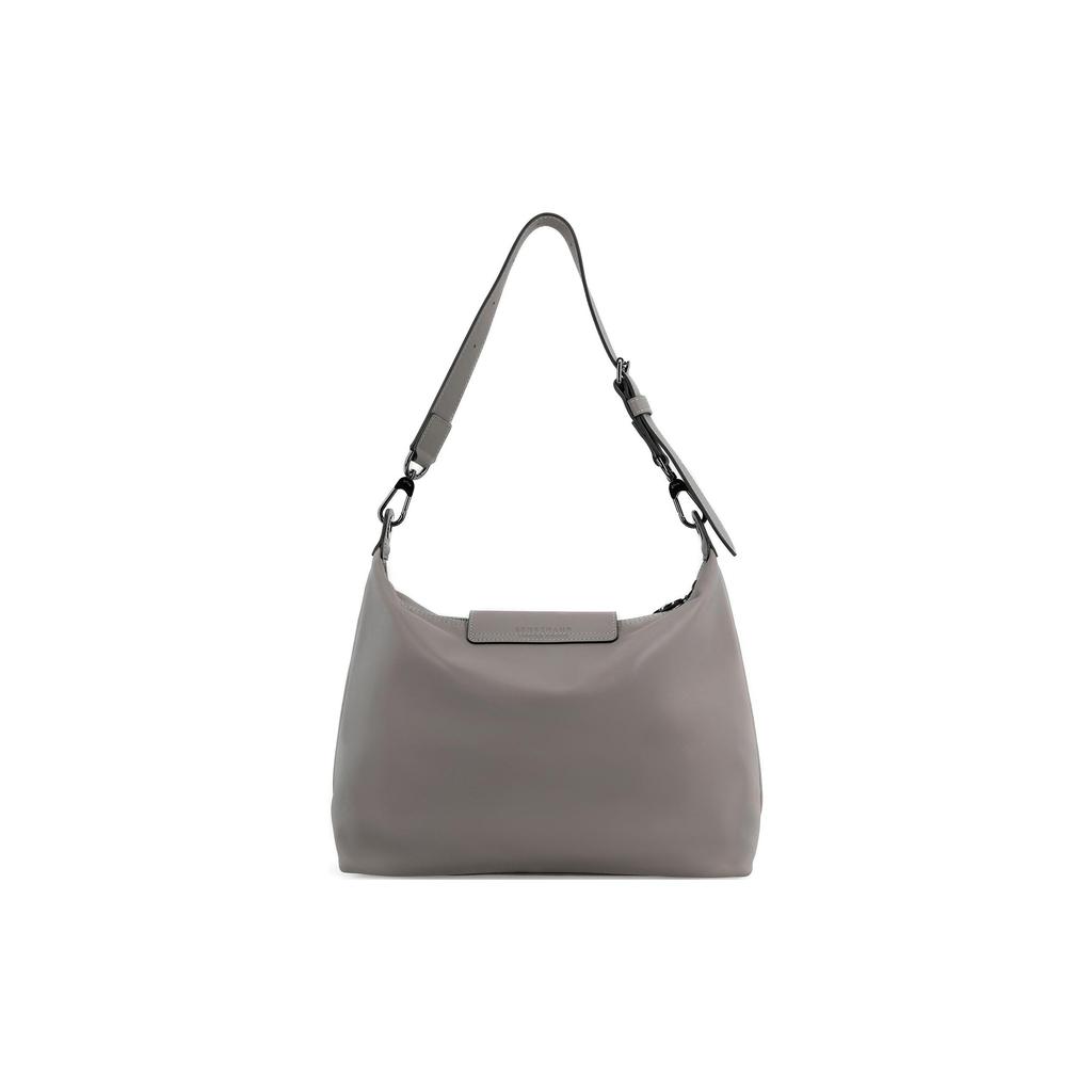 Longchamp Le Pliage Xtra 32 Snap Zipper Hobo Leather Crescent Bag Women bags Dove-Grey 10189987P55