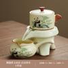 Ru kiln panda kung fu tea set simple ceramic teapot cover bowl household business gift