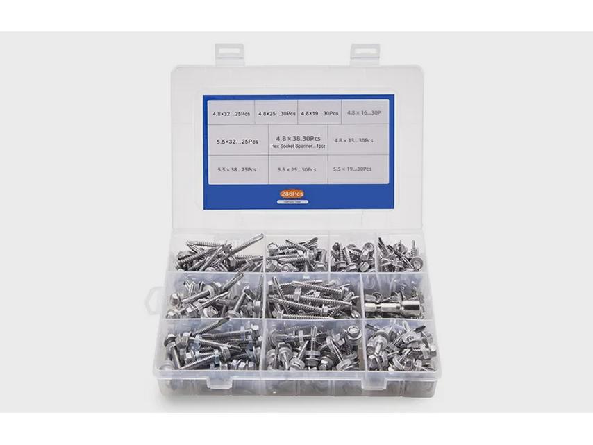 Набор шестигранных сверл и винтов с пазом под ласточкин хвост из нержавеющей стали 410 для цветной стальной плитки