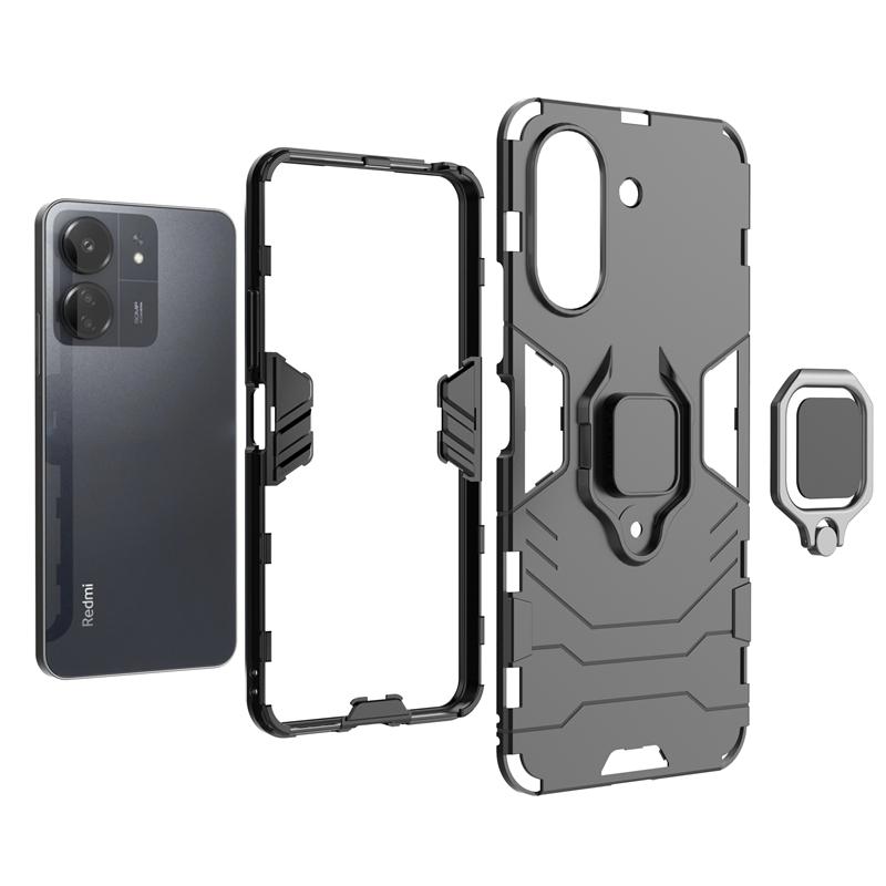 Бронированный магнитный держатель защитный чехол для Xiaomi Poco C65 Redmi 13C 4G чехол Fundas PocoC65 C 65 65C Redmi13C 13 C C13 5G