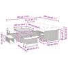 Garden Sofa Set with Cushions 12 pcs Grey Poly Rattan