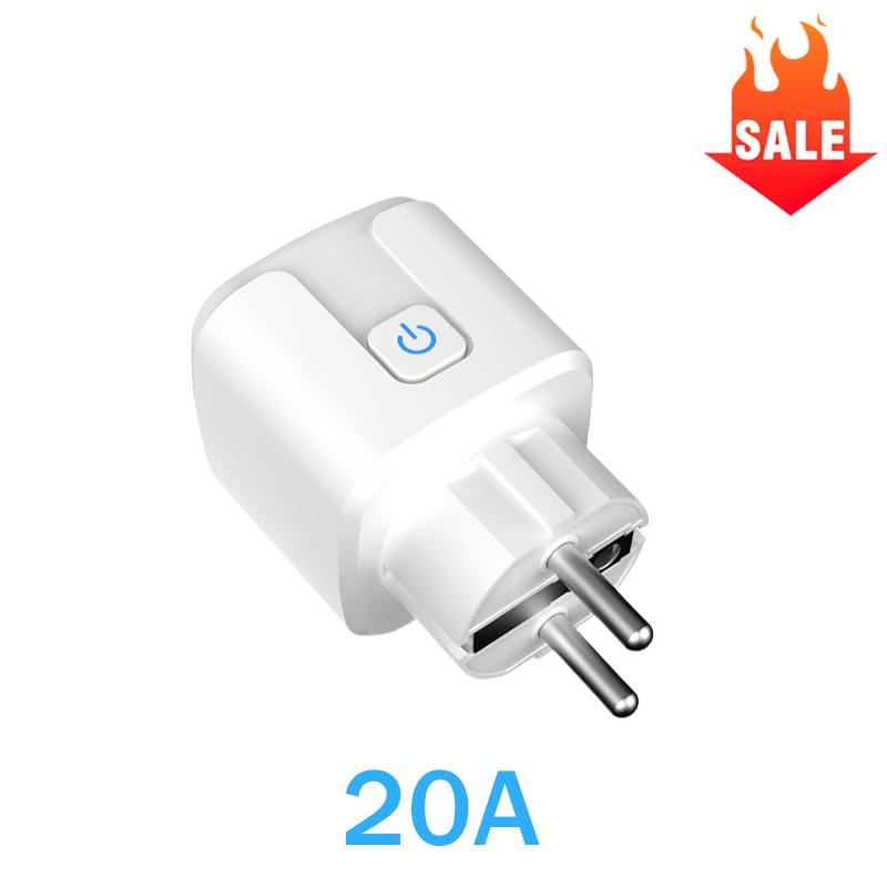 Умная розетка EU 16A/20A AC100-240V Wifi Умная розетка с питанием Alexa Google Home Голосовое управление Tuya Smart Life APP