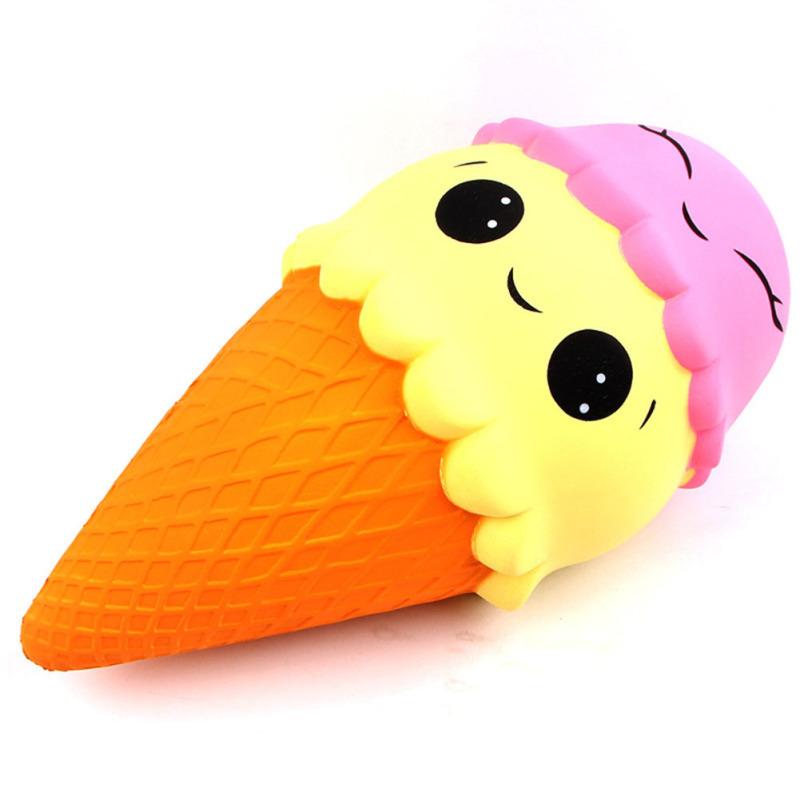Мультяшный Игрушка Вафельный Рожок Мороженого Супер Медленно Поднимающаяся Мягкая Сжимаемая Декомпрессионная Игрушка для Детей