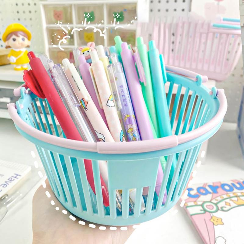 Новый пластиковый органайзер для корзин, портативный ящик для хранения покупок, настольный органайзер для игрушек, фруктов, канцелярских принадлежностей, домашние корзины для хранения