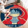 Ковер круглый с изображением Манки Д. Луффи из One Piece, ковер для гостиной, спальни, дивана, игровой комнаты, нескользящий коврик