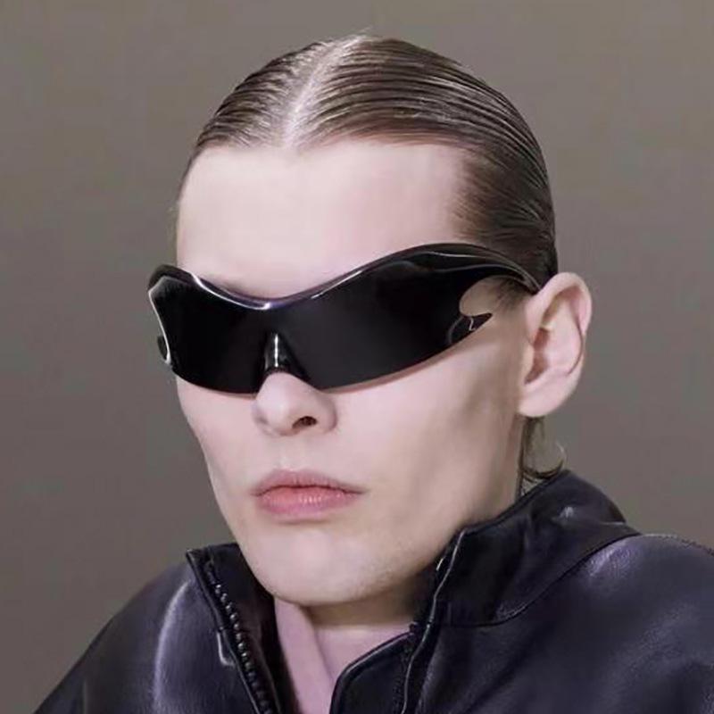 Y2K Millennial Sports ветрозащитные цветные солнцезащитные очки мужские Future Technology Wind One-Piece солнцезащитные очки женские