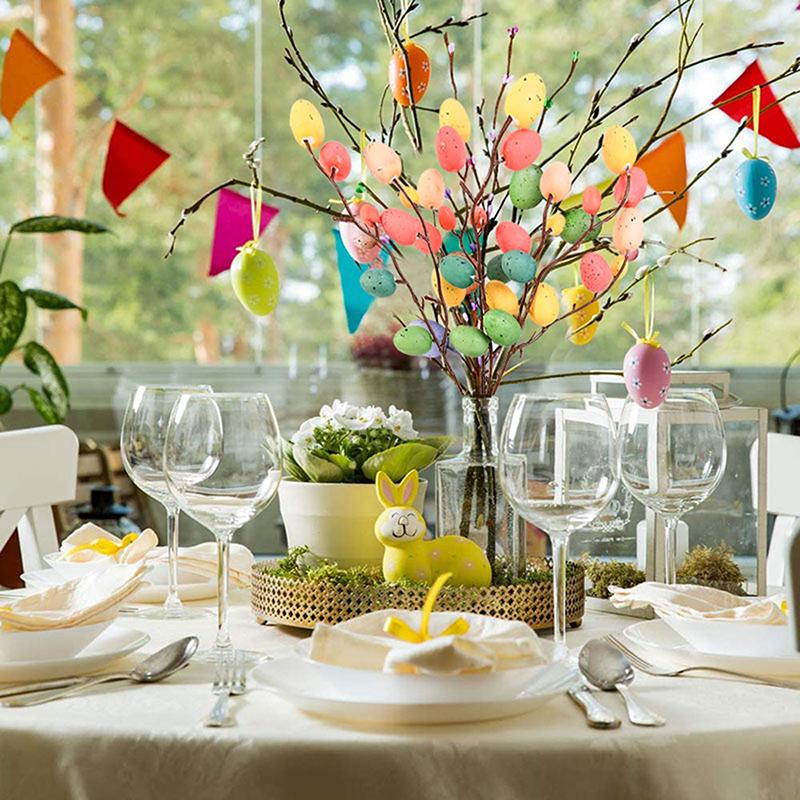 2/3/5/10Pcs Easter Egg Tree Branches Home Decoration Painting Field Eggs Spring Party Decor
