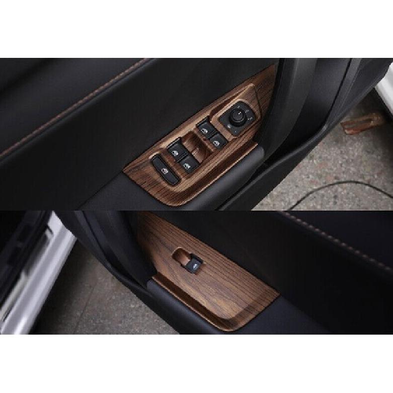 For Volkswagen Taos -23 Peach Wood Grain Window Lift Panel Switch Cover Trim
