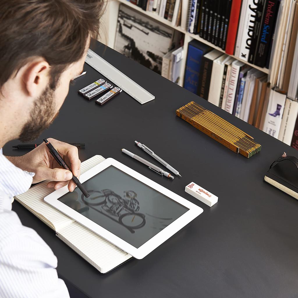 Механический карандаш Rotring 1900181 800+ + Стилус, Черный, 0,5 мм,