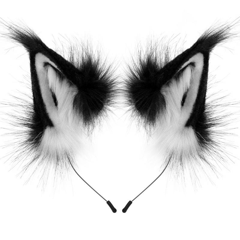 Halloween Cosplay Cat Ears Fox Plush Headwear Party Costume