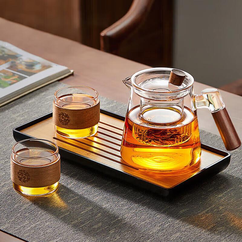 Niyeta Handmade Glass Tea-Water Separation Teapot