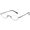 1Pc Half Frame Metal Spring Hinge Reading Glasses Semi-Rim Halves Ultra Light Resin Eyeglasses Vision Care +1.00~+4.0 Diopter