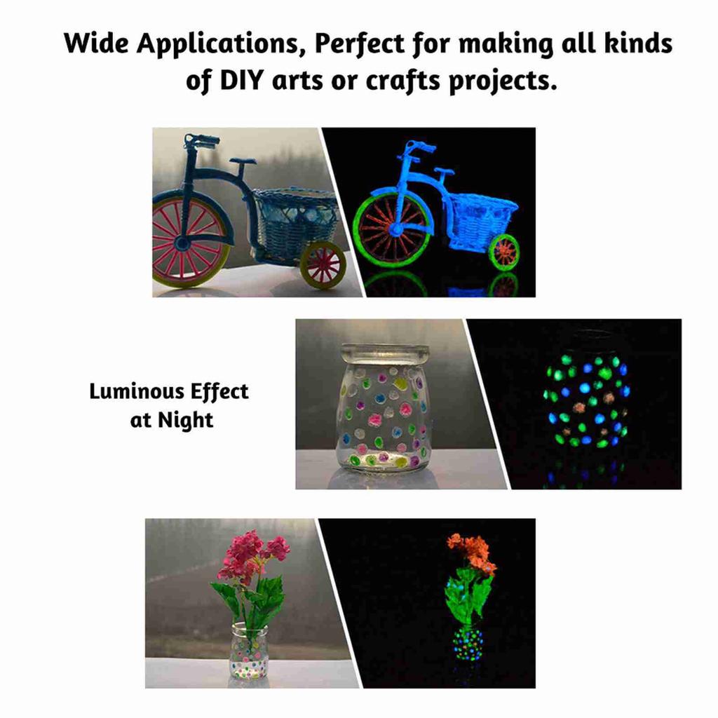 20 г Светящаяся в темноте Флуоресцентная Цветная Акриловая Люминесцентная Краска Яркий Пигмент DIY Поделки Инструмент для рисования