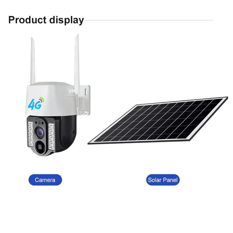4G 1080P SIM Card Solar Smart Camera 4K CCTV WiFi IP Outdoor Dual Lens Wireless Camara Waterproof CCTV Home Security Protection