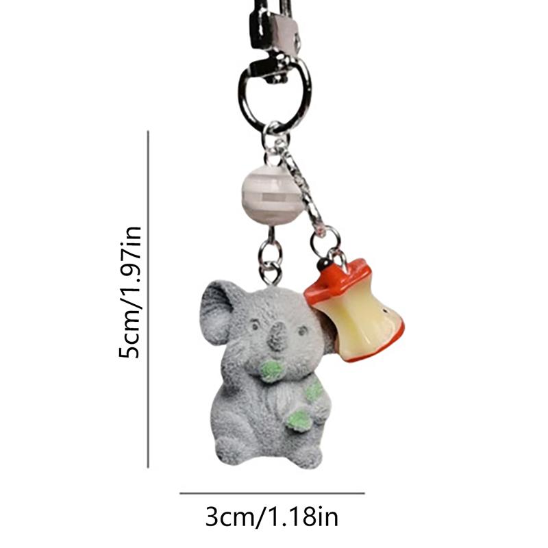 Kawaii Flocking Animal Phone Lanyard Cartoon Puppy Koala Keychain Creative Cute Keyring Bag Подвеска Для Пары Подарки