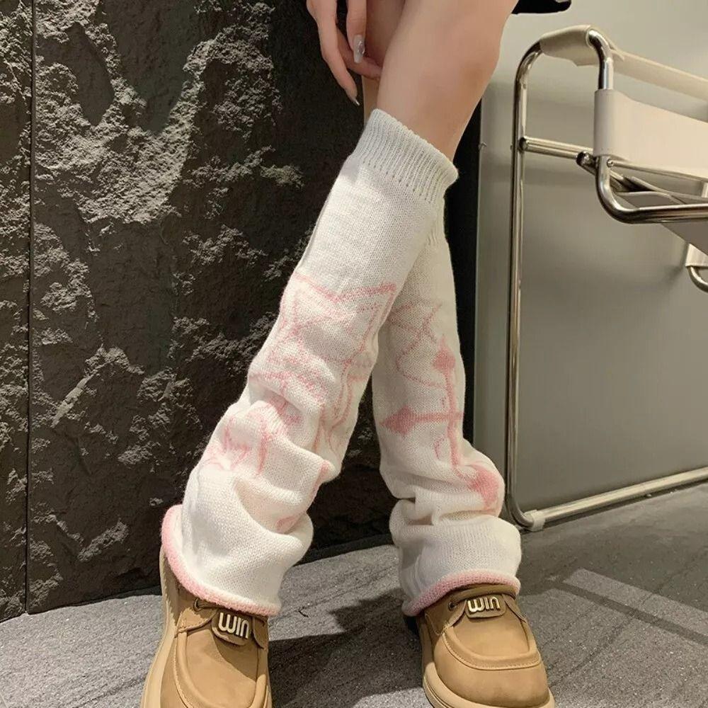 Lolita Knitted Wide Leg Hosiery Y2K Leg Warmers Fashion Calf Sleeves