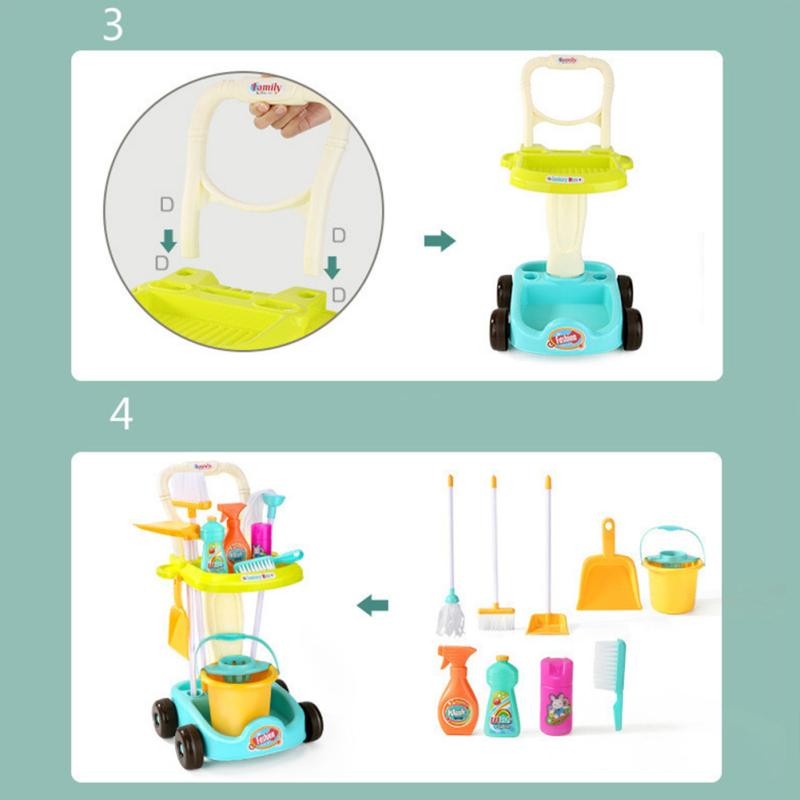 1 коробка, пластиковый детский набор игрушек для моделирования, ролевые игры, развитие хороших привычек, пылесос