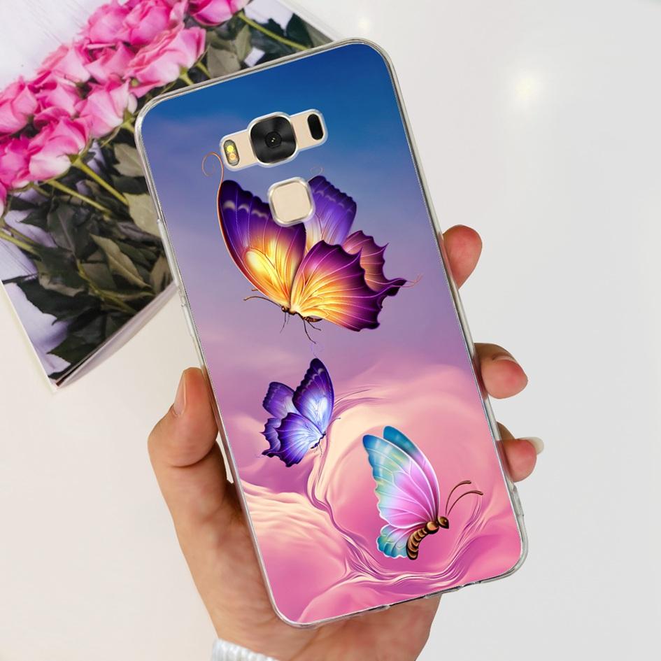 Чехол для Asus ZenFone 3 Max ZC553KL Популярный Цветок Бабочка Мягкий Силиконовый Чехол для Телефона Для ASUS X00DD X00DDA XOODD ZC553KL Funda