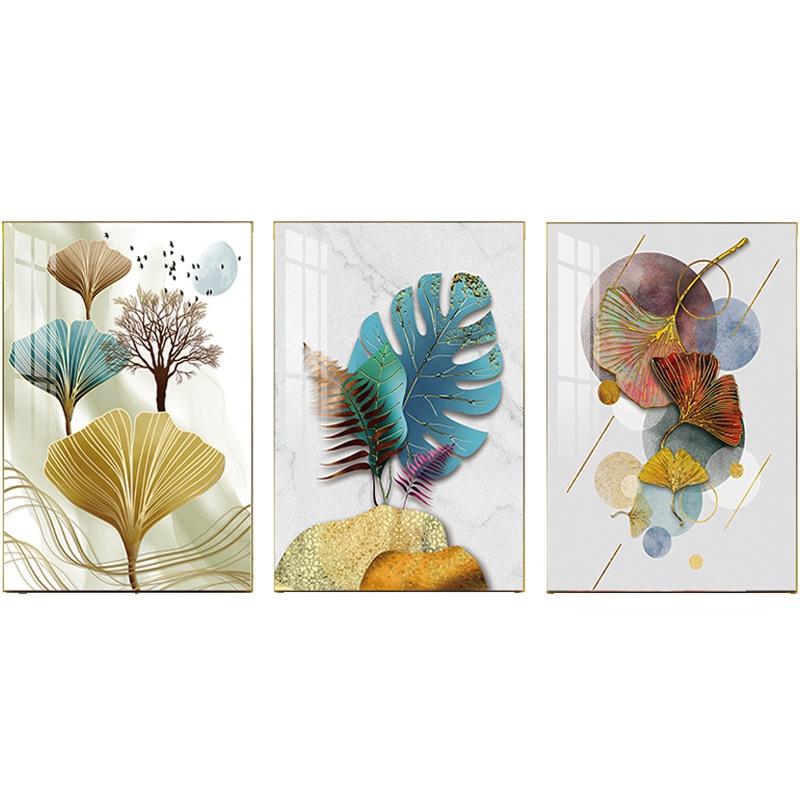 Абстрактное растение, цвет листьев, настенная живопись на холсте, плакаты с куадросом, плакат на скандинавскую тему, настенные панно для гостиной без рамы