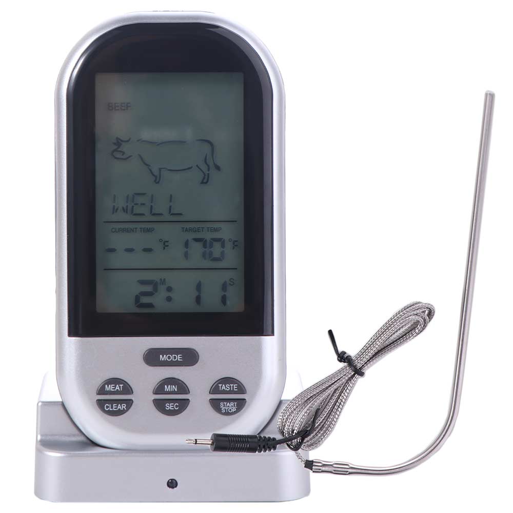 with Timer Alarm BBQ Thermometer Temperature Sensor For Grill BBQ Food Oven