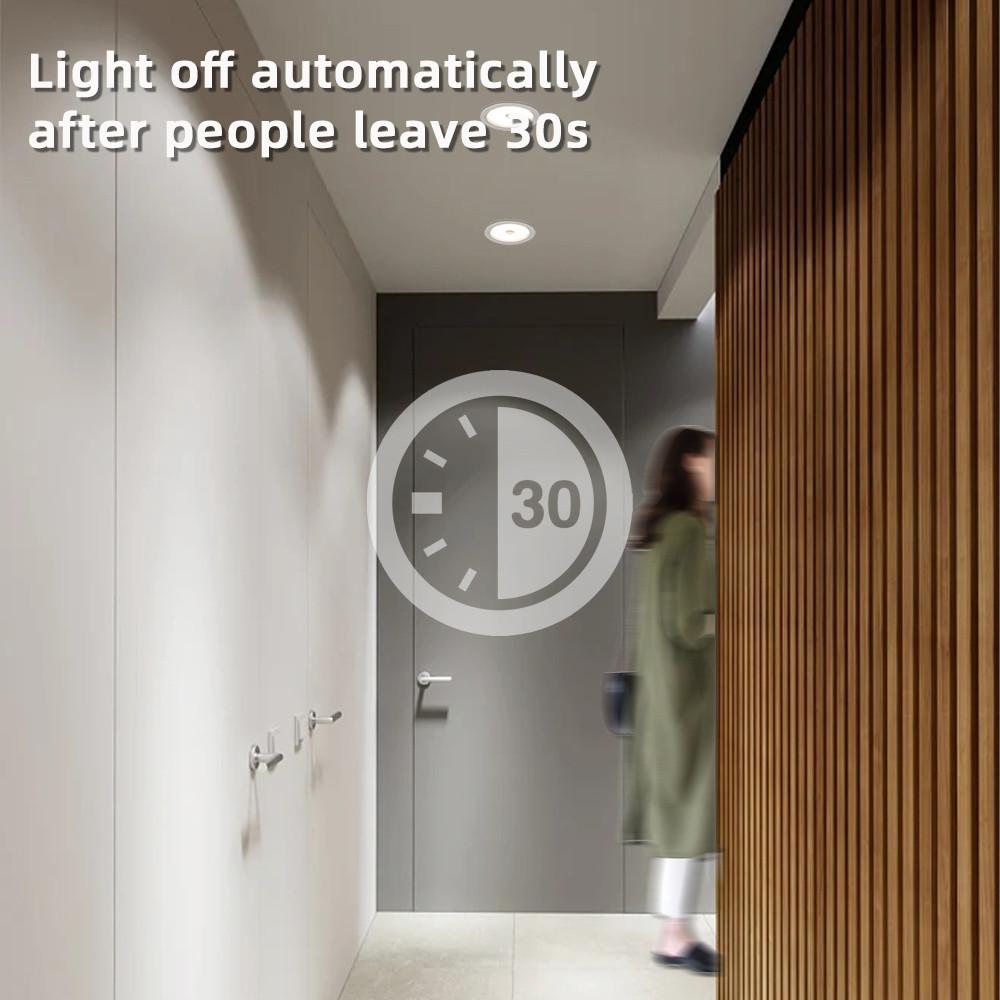 Умный светодиодный встраиваемый потолочный светильник с датчиком движения PIR / радаром 9 Вт 12 Вт, бытовой встраиваемый потолочный точечный светильник